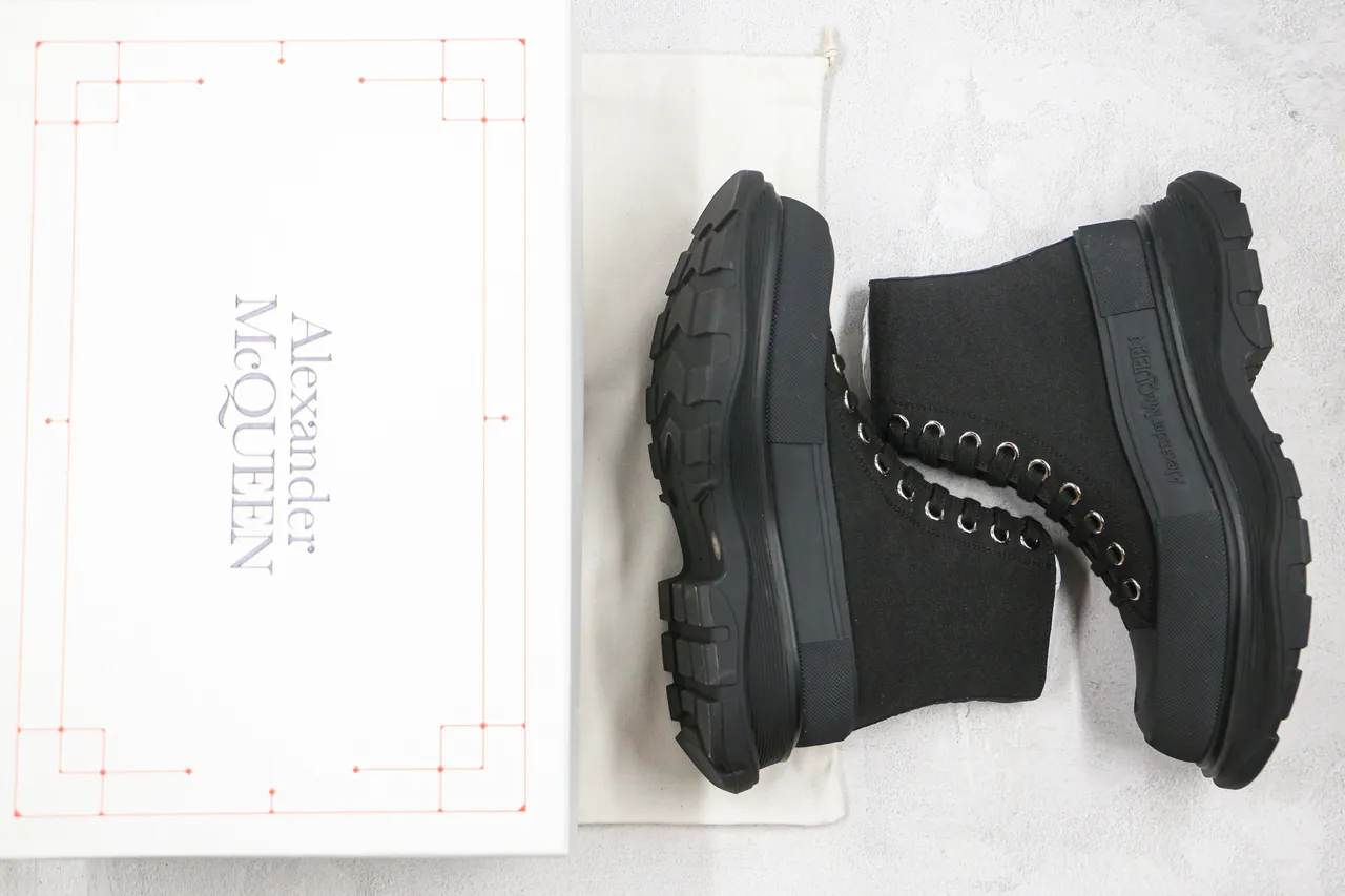 Alexander McQueen Sneaker oversize noir toile bottine de cheville 7