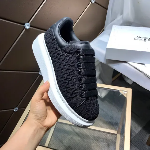 Alexander McQueen Oversized Sneaker Black Knitted Upper Lifestyle Sneakers 2