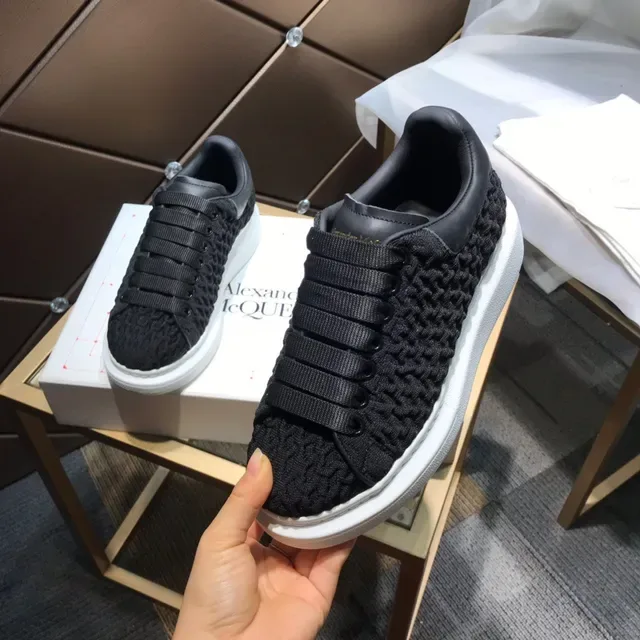 Alexander McQueen Oversized Sneaker Black Knitted Upper Lifestyle Sneakers 4
