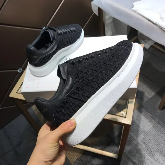 Alexander McQueen Oversized Sneaker Black Knitted Upper Lifestyle Sneakers 5