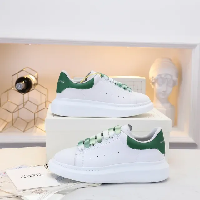 Alexander McQueen Oversized Sneaker White and Green Lifestyle Sneakers 2