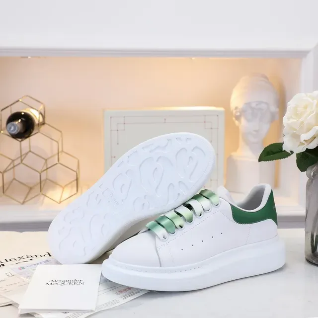 Alexander McQueen Oversized Sneaker White and Green Lifestyle Sneakers 4