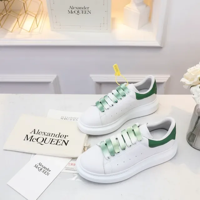 Alexander McQueen Oversized Sneaker White and Green Lifestyle Sneakers 5