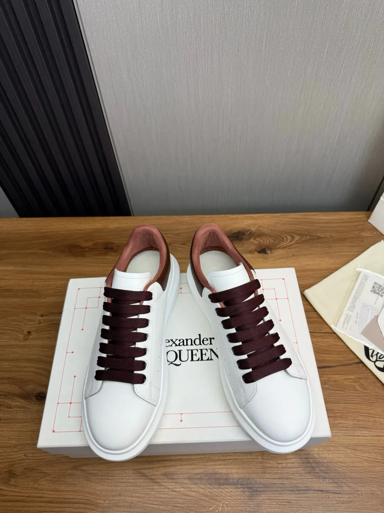 Alexander McQueen Oversized Sneaker White Brown Skull Heel Lifestyle Sneakers 2