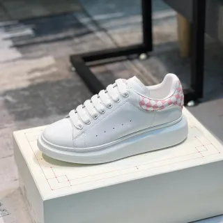 Alexander McQueen Oversized Sneaker White Pink Checkerboard Lifestyle Sneakers