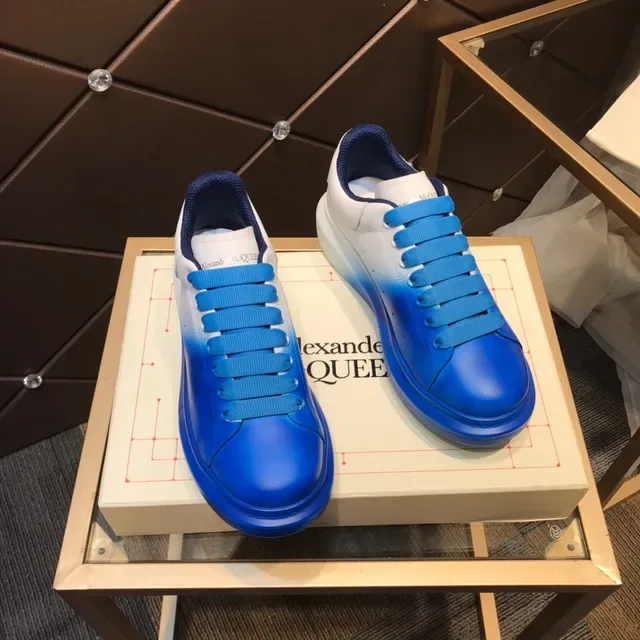 Alexander McQueen 白色到蓝色渐变宽松生活方式运动鞋 6