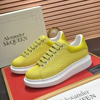 Alexander McQueen Oversized Sneaker Yellow Textured Woven Lifestyle Sneakers