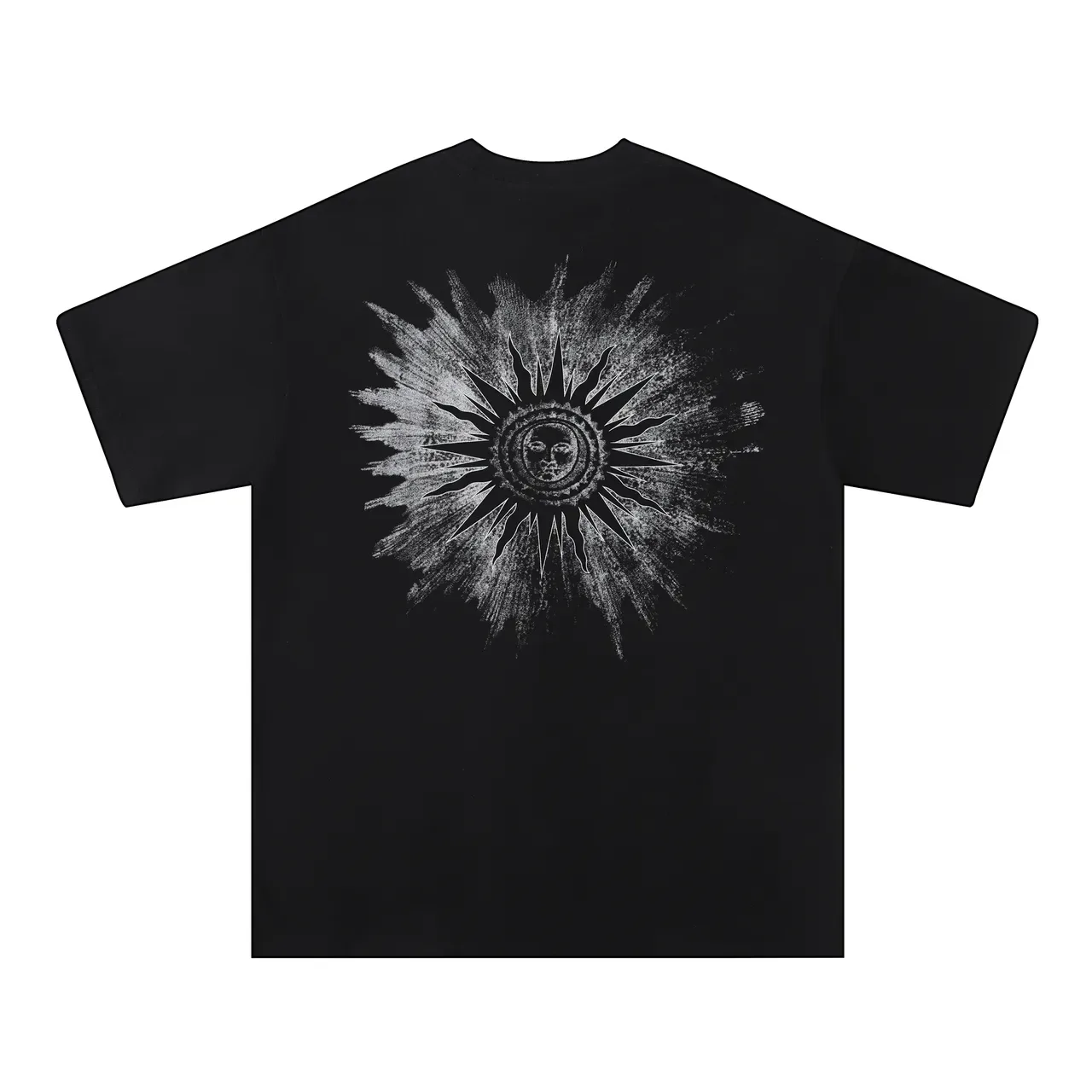 Camiseta negra Amiri logo gráfico de contorno 9