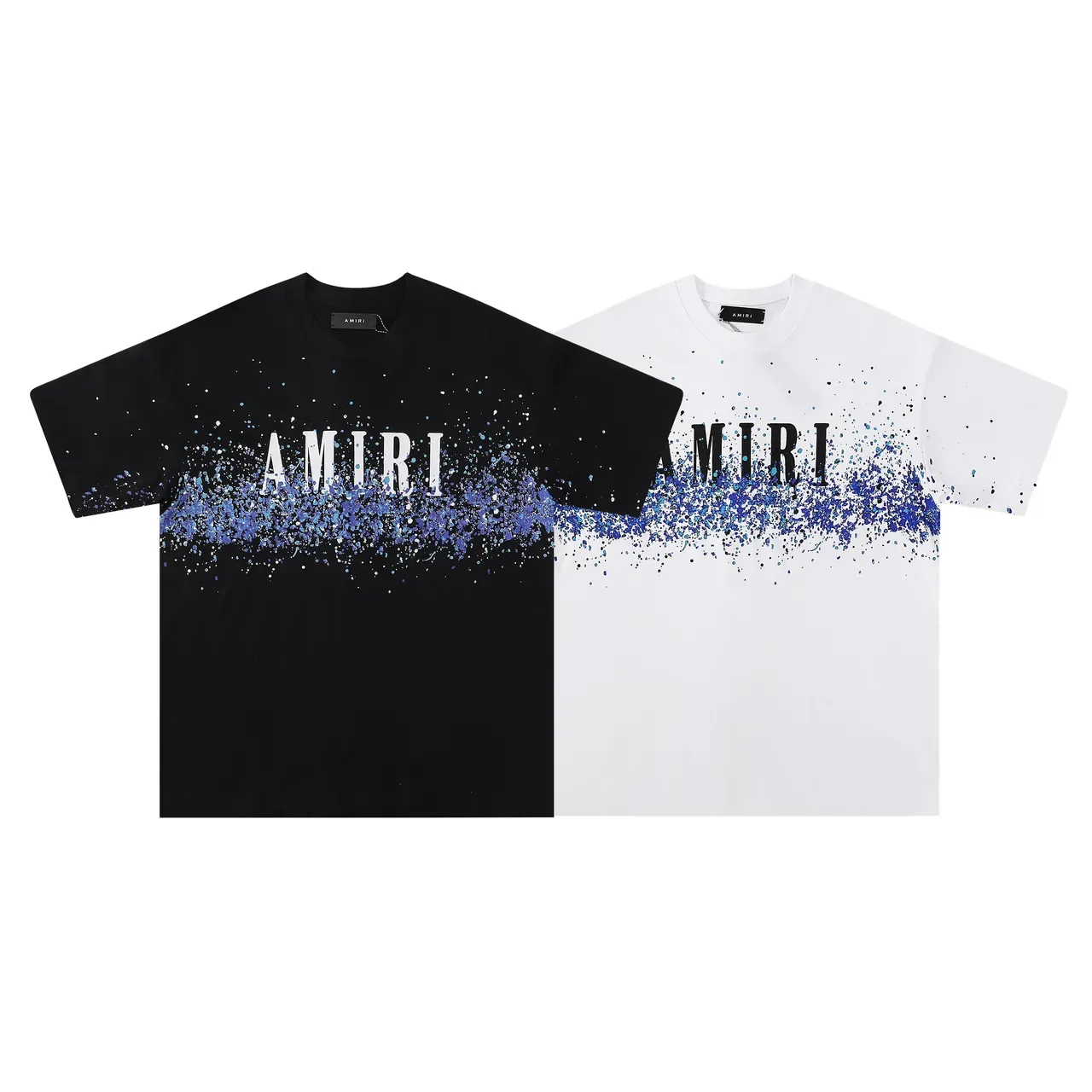Camiseta Amiri com logo gráfico de respingos 7