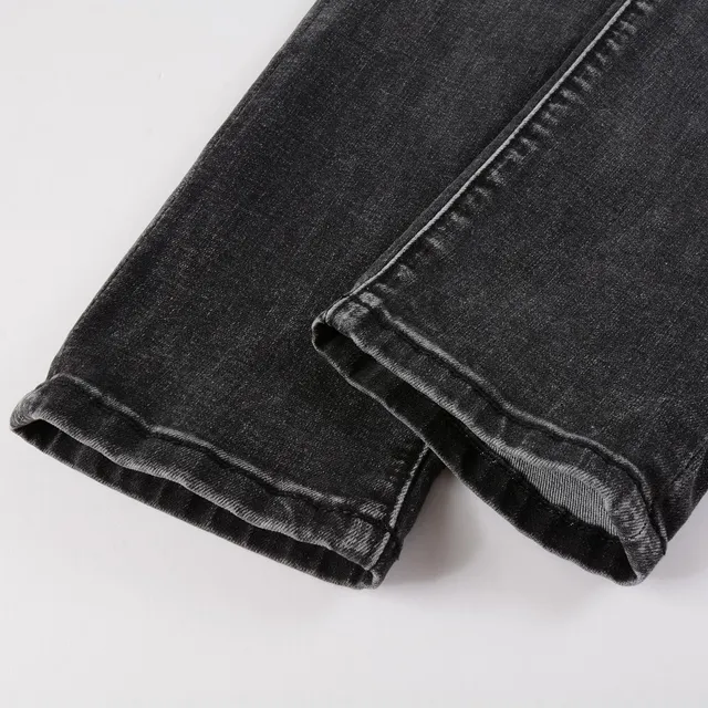 Amiri Skel Top Negro Blanco Distressed Slim-Fit Jeans 6