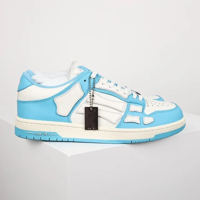 Amiri Skel Top Low Sky Blue and White Lifestyle Sneakers 3