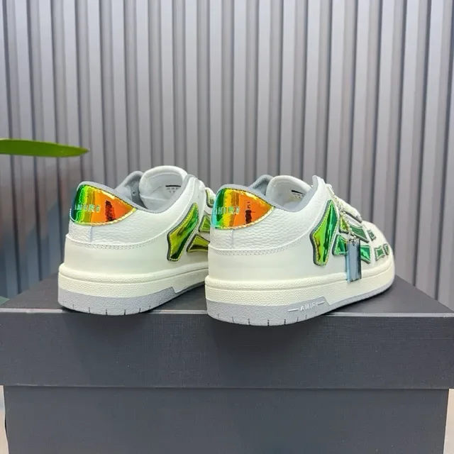 Amiri Skel Top White Orange Iridescent Lifestyle Sneakers 5