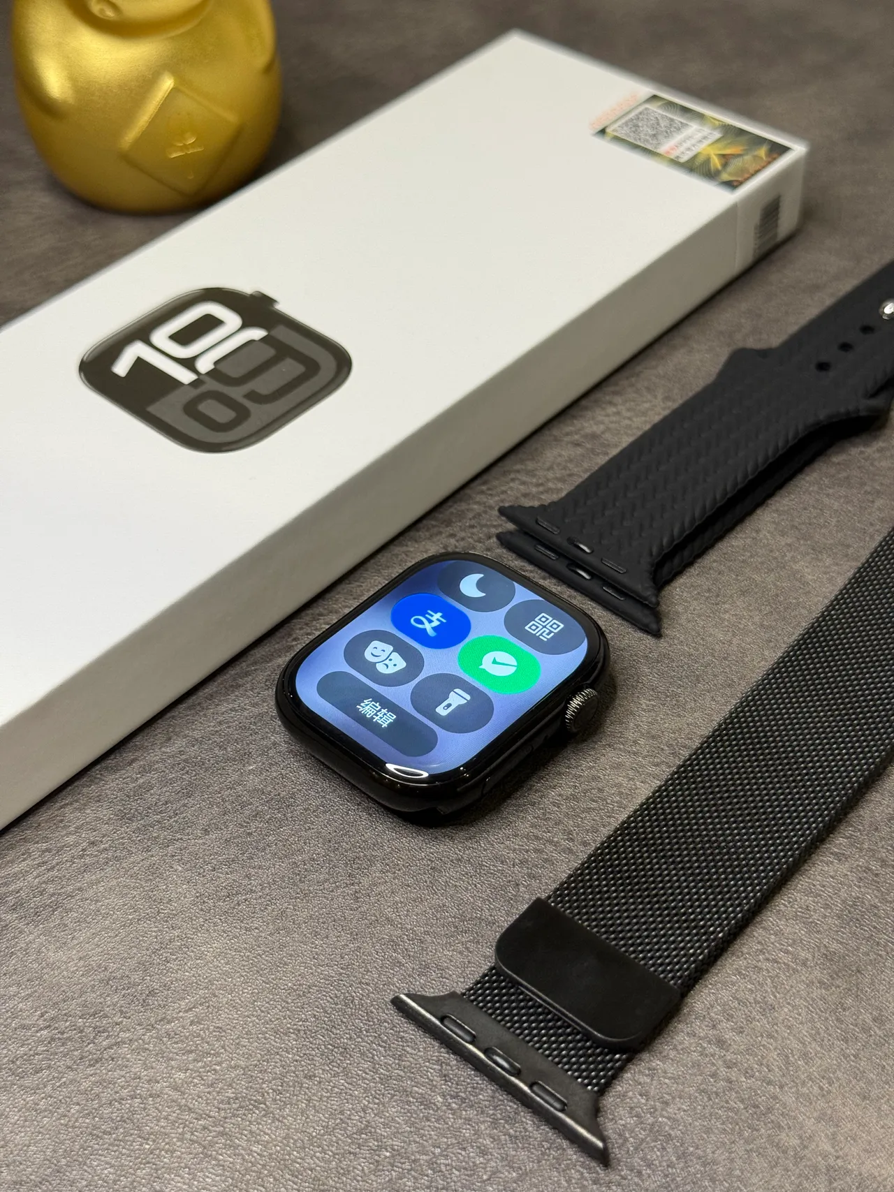 Apple Relógio Preto Cinza Borda Reta Carcassa Milanese Loop Pulseira Relógio Esportivo 8