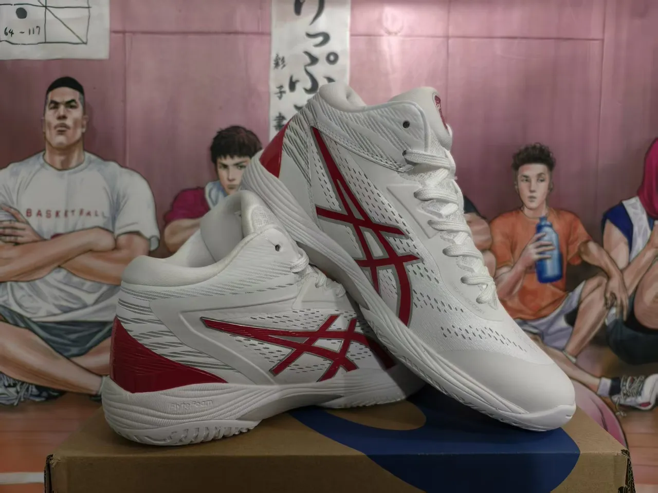 ASICS Gel-Beyond White and Red Basketball Shoes 2