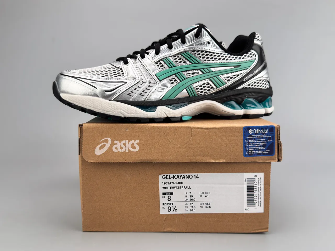 ASICS Gel-Kayano Silver Teal Black 跑鞋 4
