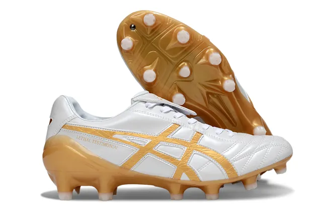 ASICS Lethal Testimonial 白色半透明橙色 硬地足球鞋 3