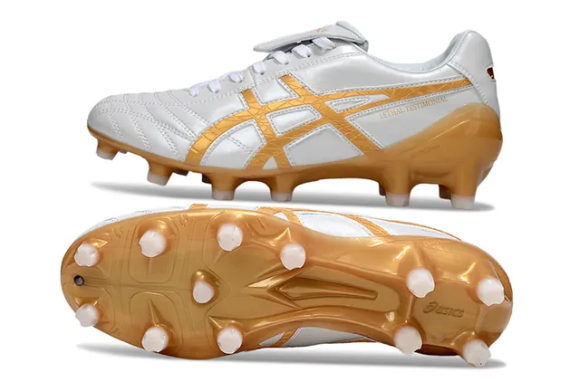 ASICS Lethal Testimonial 白色半透明橙色 硬地足球鞋 8