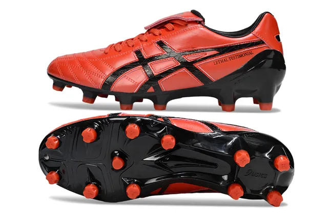 ASICS Lethal Testimonial 白色半透明橙色 硬地足球鞋 14
