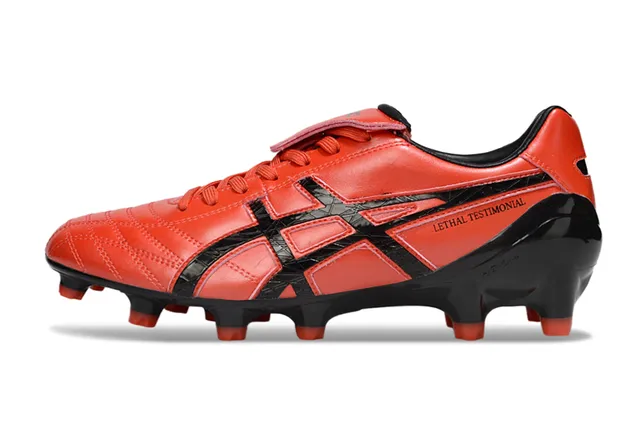 ASICS Lethal Testimonial 白色半透明橙色 硬地足球鞋 15
