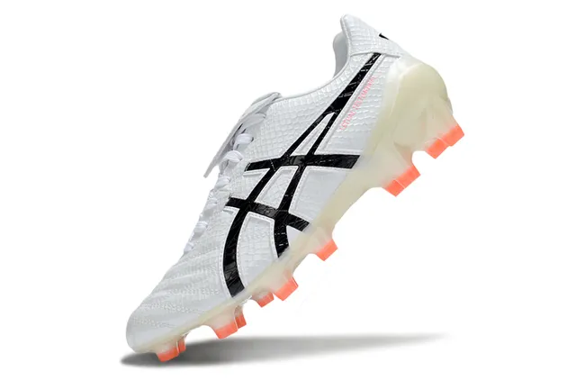 ASICS Lethal Testimonial 白色半透明橙色 硬地足球鞋 17