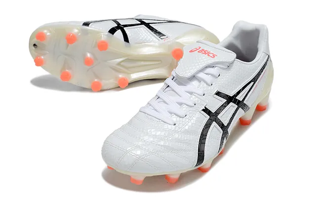 ASICS Lethal Testimonial 白色半透明橙色 硬地足球鞋 18