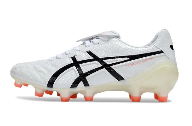 ASICS Lethal Testimonial 白色半透明橙色 硬地足球鞋 21