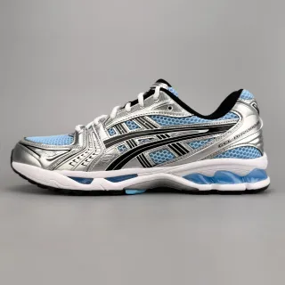 ASICS 银蓝金属合成覆盖轻蜂窝网跑鞋