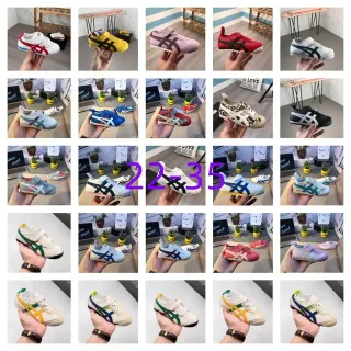 ASICS 白红低帮魔术贴鞋带生活方式运动鞋