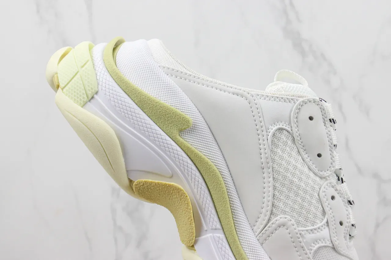 Balenciaga Defender Mule Branco e Verde Lima Chunky Sneakers 5