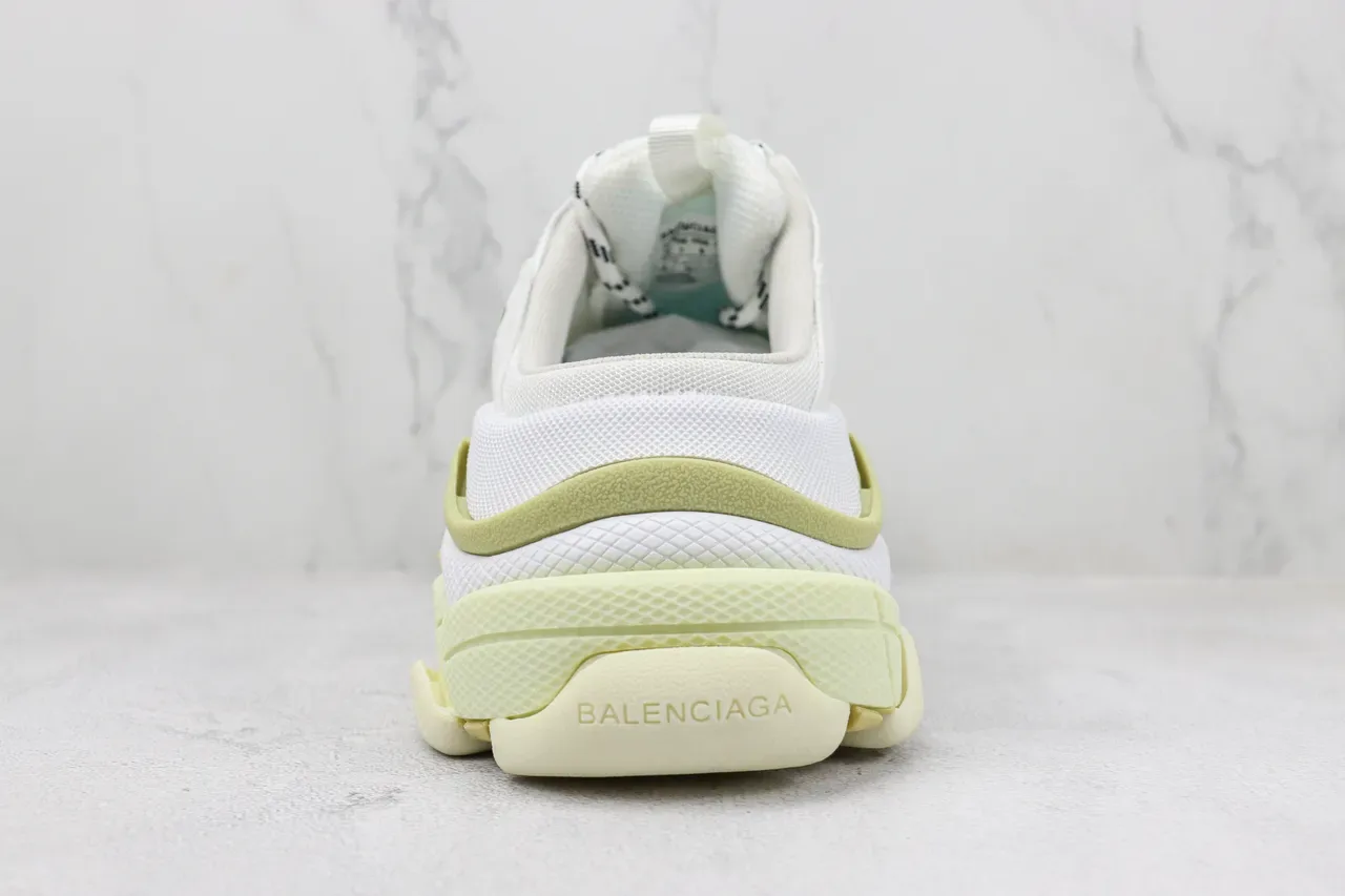 Balenciaga Defender Mule Branco e Verde Lima Chunky Sneakers 9