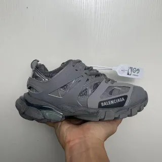 Balenciaga Runner Gray Layered Cage Chunky Sneakers
