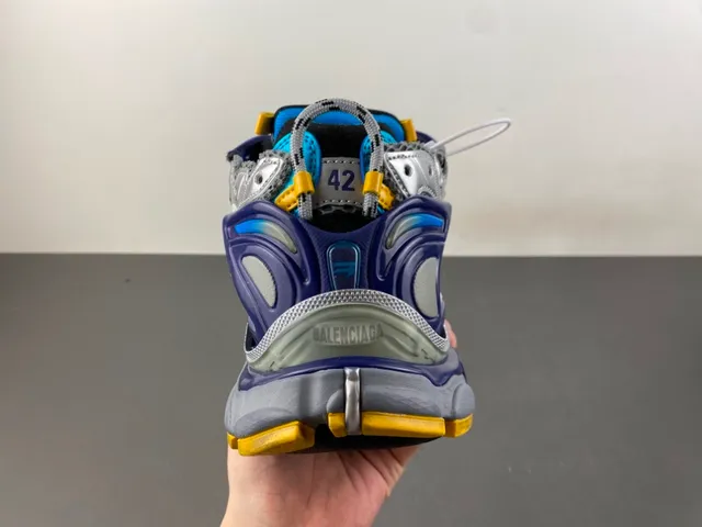Balenciaga Runner Silver Blue Yellow Lifestyle Sneakers 4
