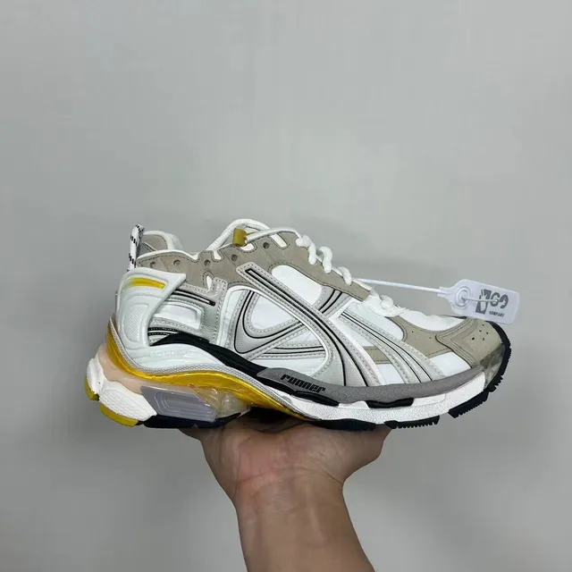 Balenciaga Runner White Beige Yellow Chunky Sneakers 4