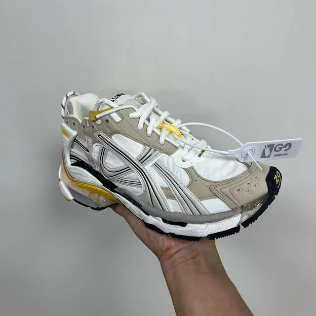 Balenciaga Runner White Beige Yellow Chunky Sneakers 5
