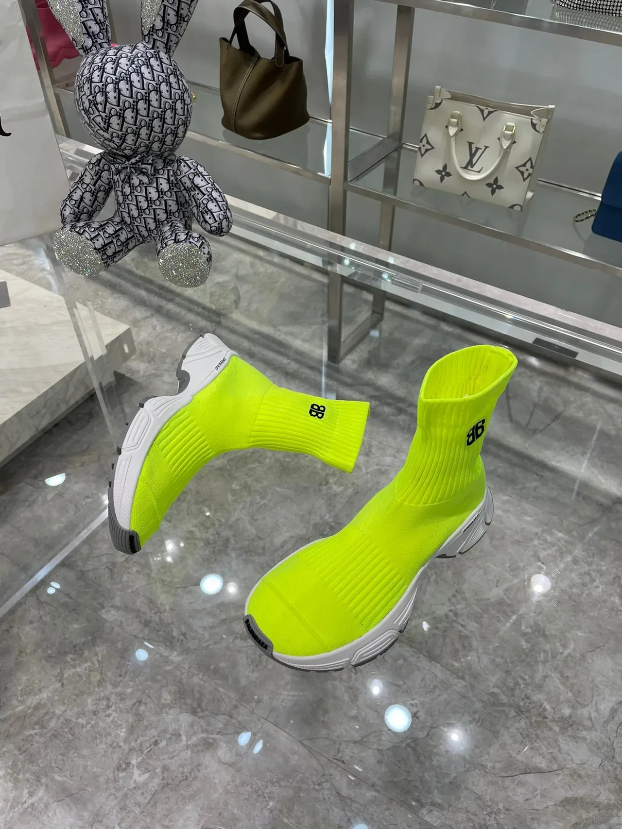 Balenciaga Speed Trainer Neon Yellow Chunky Sneakers 6