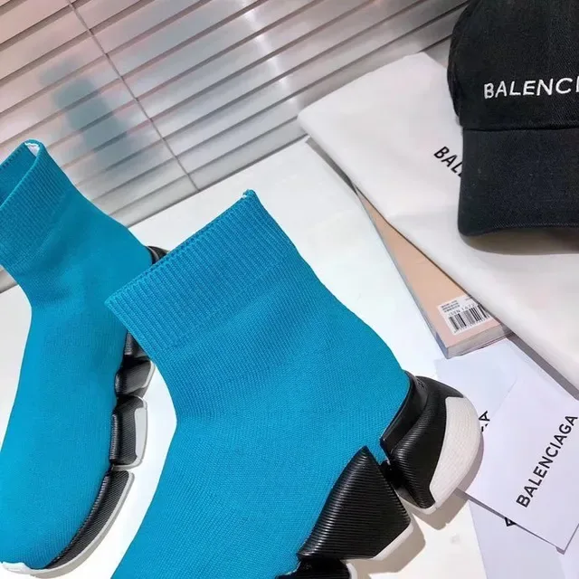 Balenciaga Speed Trainer Turquoise Sock-Fit chaussures lifestyle 2
