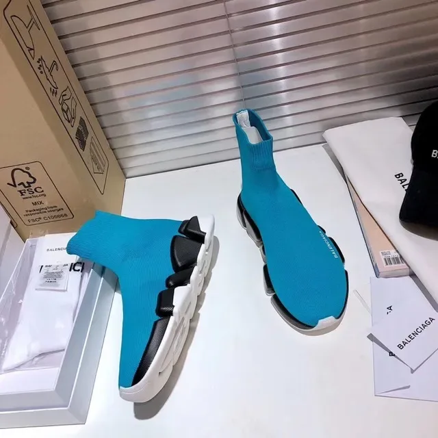 Balenciaga Speed Trainer Turquoise Sock-Fit chaussures lifestyle 5