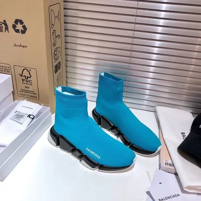 Balenciaga Speed Trainer Turquoise Sock-Fit chaussures lifestyle 6