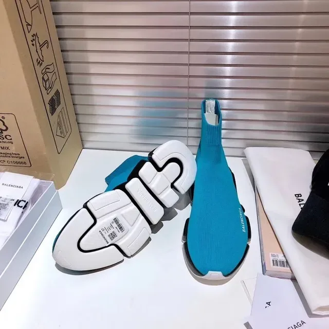 Balenciaga Speed Trainer Turquoise Sock-Fit chaussures lifestyle 7