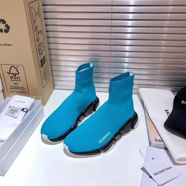 Balenciaga Speed Trainer Turquoise Sock-Fit chaussures lifestyle 8