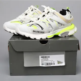 Balenciaga Track 白色荧光黄厚底运动鞋