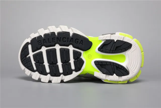 Balenciaga Track 白色荧光黄厚底运动鞋 6