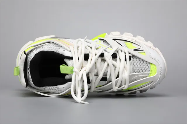 Balenciaga Track 白色荧光黄厚底运动鞋 7