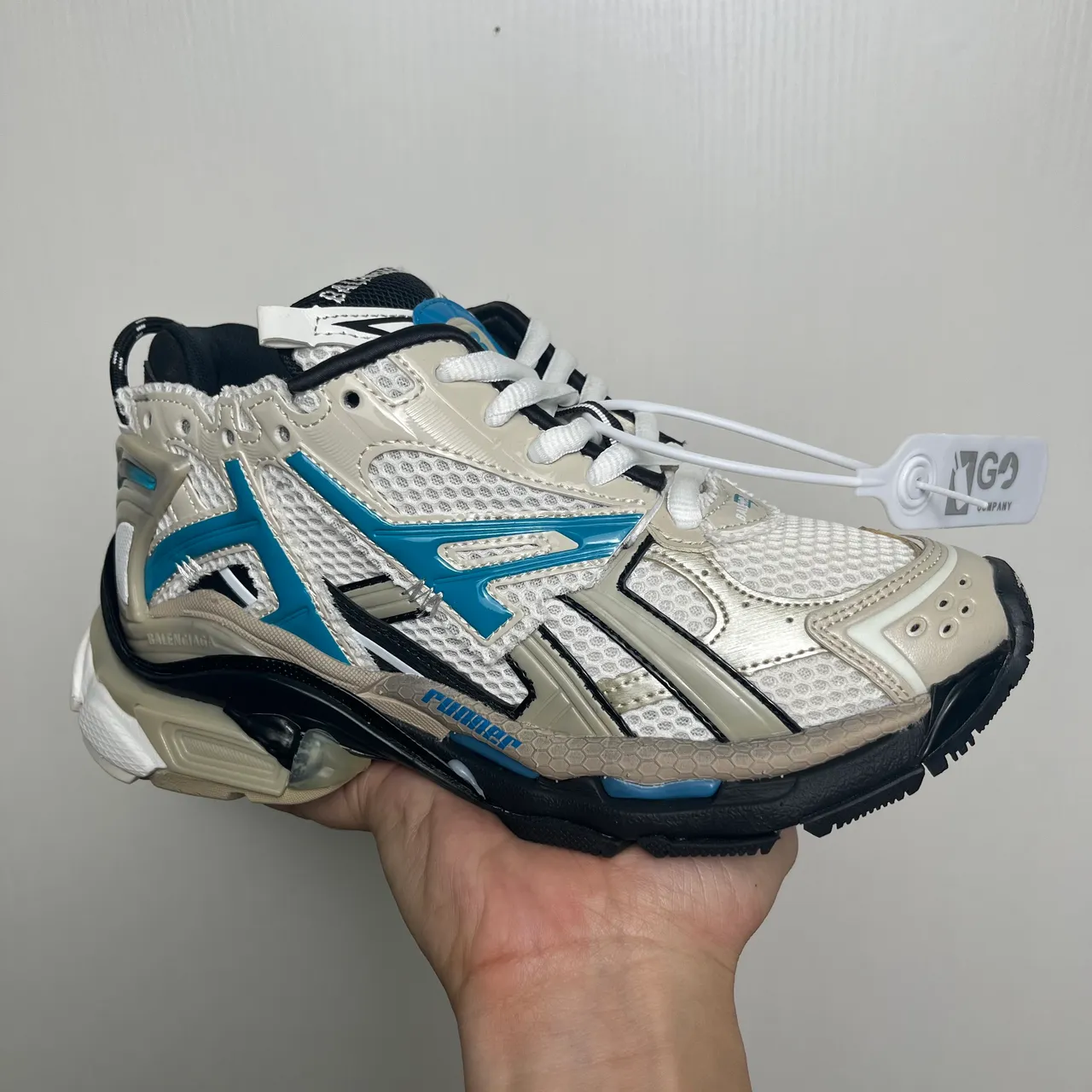 Balenciaga Track Trainer Beige Blue Black Chunky Sneakers 2