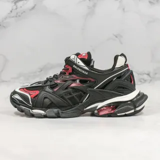 বালেনসিয়াগা Track Trainer কালো লাল সাদা চাঙ্কি স্নিকার্স