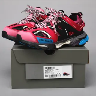 Balenciaga Track Trainer Pink Black Blue Chunky Sneakers