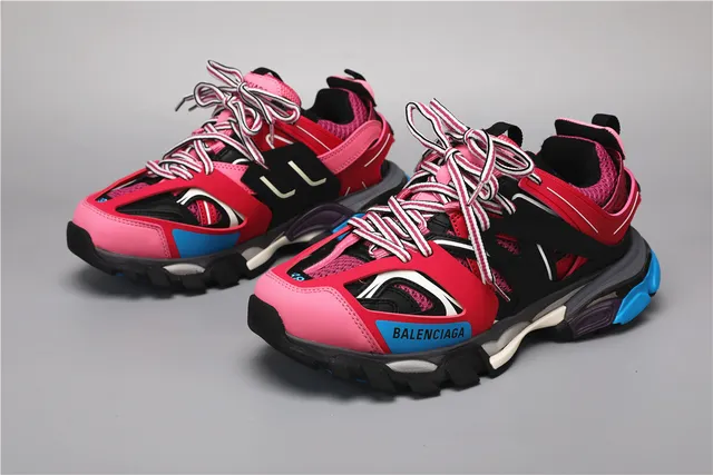 Balenciaga Track Trainer rosa negro azul chunky sneakers 5