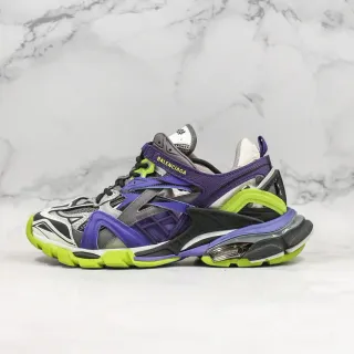 Balenciaga Track Trainer Purple Lime Green Chunky Sneakers