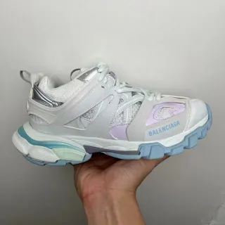 Balenciaga Track Trainer सफेद लैवेंडर नीली मोटी स्नीकर