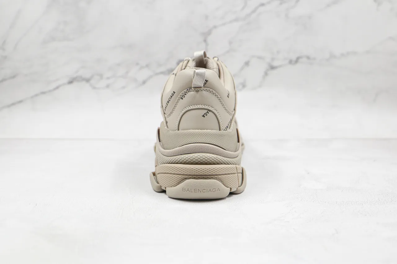 Balenciaga Triple S Beige Logo-Print baskets chunky 2